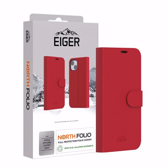 Picture of Eiger Eiger North Folio Case for iPhone 16 Pro Max in Red