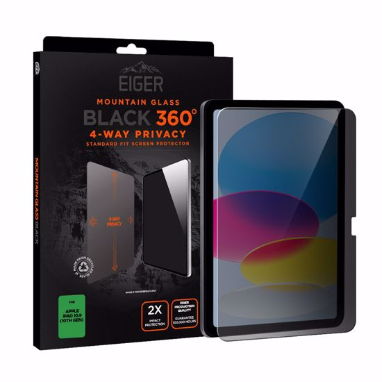 Picture of Eiger Eiger Mountain Black Privacy 360 TSP Screen Protector for iPad 10.9 (10th Gen)